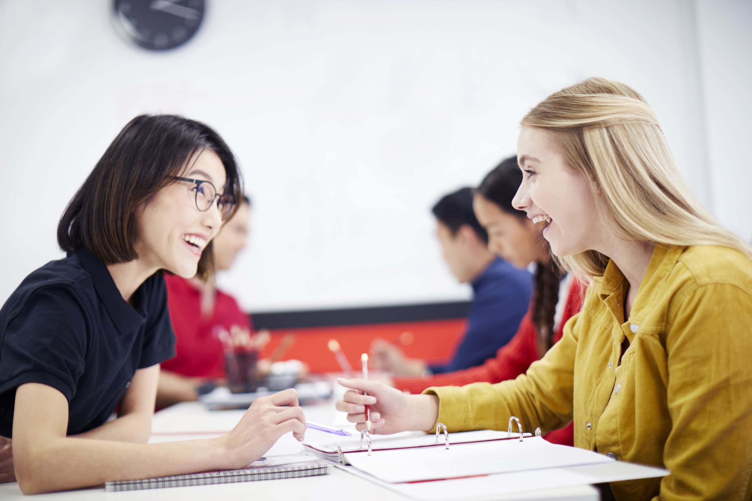 Tutor and student during a math tutoring session at a local learning center